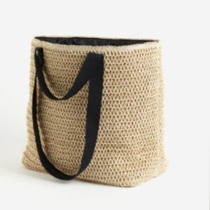 H&M Straw Shopper Beige